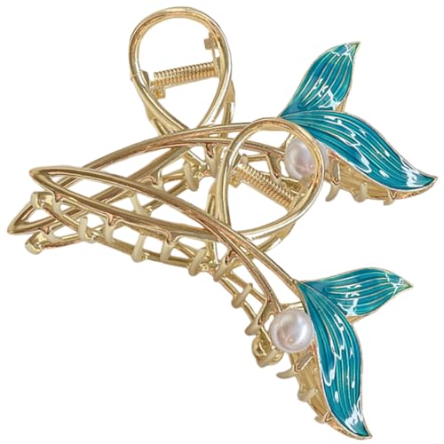 CLISPEED 2 Stück Große Haarklammer Fischschwanz Design Rutschfeste Haarklammern für Dickes Haar Leichte Styling Clips für Damen für Alltag und Festtage von CLISPEED