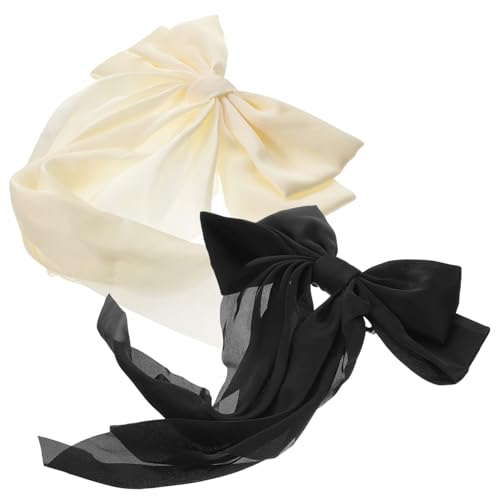CLISPEED 2 Stück Große Haarschleifen Haarspangen mit Starker Fixierung Metall Haarschmuck Damen Mädchen Party Hochzeit Alltag Eleganter Haarclip für Ponytail Styling von CLISPEED