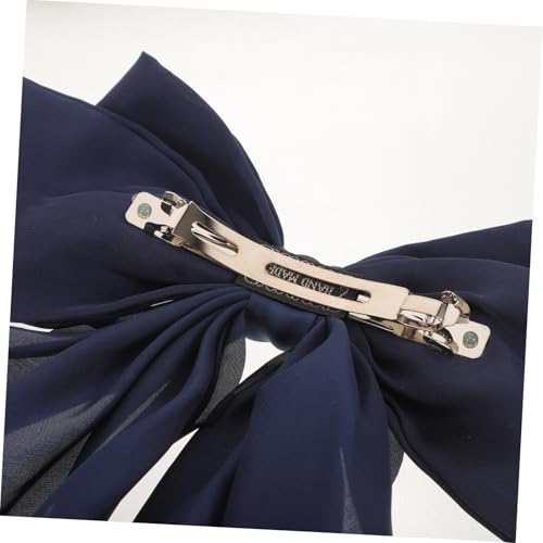 CLISPEED 2 Stück Große Haarschleifen mit langem Seidenschleifenband Leichte Französische Haarspangen für Damen Vielseitige Haarklammern für Alltag Party und Geschenkidee von CLISPEED