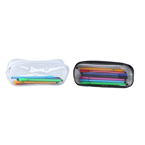 CLISPEED 2 Stück Großer Kapazitäts Federmäppchen aus PVC Transparentes Stiftetui für Schule und Büro Pack für Schüler und Studenten CLISPEED 2 Stück Großer Kapazitäts Federmäppchen aus PVC Transparentes Stiftetui für Schule und Büro Pack für Schüler und Studenten von CLISPEED
