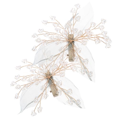 CLISPEED 2 Stück Grüner Haarschmuck mit Leaf Design Teiliges Haarklammer für Hochzeit Braut Damen Leichter Schonender Haarschmuck für Festliche Anlässe von CLISPEED