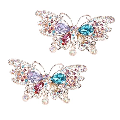 CLISPEED 2stücke Damen Haarspangen Mit Kristallen Automatische Haarklammern Für Pferdeschwanz Geeignet Für Mittellanges Und Dickes Haar Stylisches Accessoire Für Jede Gelegenheit von CLISPEED