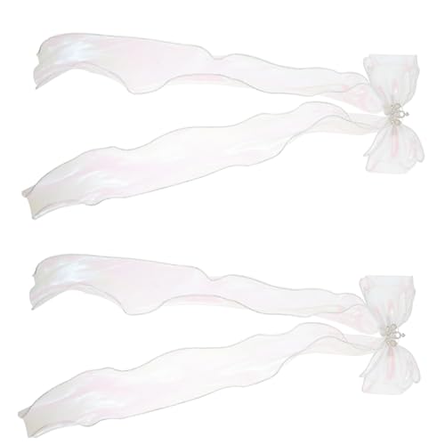 CLISPEED 2 Stück Haarschleifen mit Langem Band Haarklammern mit Glitzerndem Design Vielseitige Haarspangen für Mädchen Komfortabel und Langlebig für Alltag und Festtage von CLISPEED