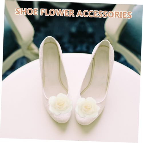 CLISPEED 2 Stück Handgefertigte Rosenblumen Schuhclips für High Heels und Sandalen Abnehmbare Stoff Schuhbuckles Stilvolle Blütendekorationen für Damen Vielseitig Einsetzbar bei Formellen von CLISPEED
