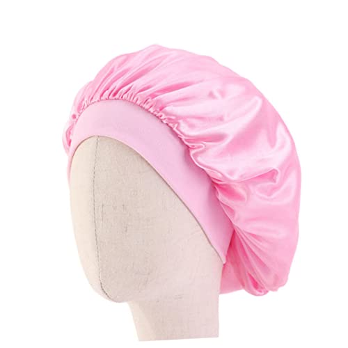 CLISPEED 2 Stück Kinder Haarschutzkappen Aus Satin Elastische Haarkappen Für Mädchen Rosa Und Pink Bequem Für Zuhause Und Reisen Atmungsaktiv Und Sicher von CLISPEED