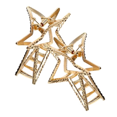 CLISPEED 2 Stück Kleine Leichte Stern Haarklammern für Damen und Mädchen Stabile Metall Haarklammern Vielseitige Haarspangen für Alltag und Styling Teiliges Bequem und Langlebig von CLISPEED