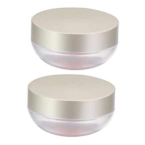 CLISPEED 2 Stück Kompakte Wiederverwendbare Lose Puderboxen mit Elastischem Netzdeckel Auslaufsicherer Kosmetikbehälter für Puder Lidschatten Tragbar für Damen und Mädchen von CLISPEED