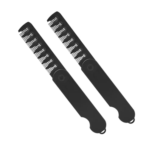CLISPEED 2 Stück Kompakter Faltbarer Kamm Männer und Frauen Breitzahnig und Fein Schonend für Haare Reisetauglich Kleines Glattes Styling tool Robust und Praktisch für Unterwegs von CLISPEED