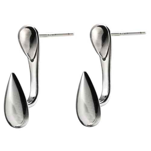 CLISPEED 2 Stück Koreanische Tropfen Ohrringe für Frauen Teiliges Silberfarbene Glänzende Ohrstecker mit Kleinem Design Leichte Hängende Pendelohrringe für Alltag Party und Hochzeit von CLISPEED