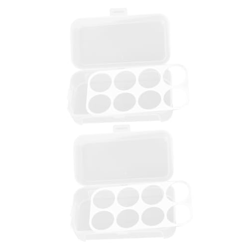 CLISPEED 2 Stück Kosmetik Schwamm Aufbewahrungsbox Staubdichte Make Up Organizer Box mit Fächern Langlebig und Praktisch für Reise und Zuhause Schützt Make Up Schwämme Sauber und von CLISPEED