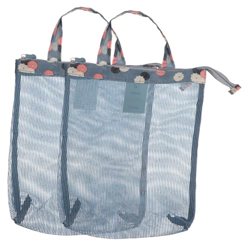 CLISPEED 2 Stück Leichte Strapazierfähige Netz Kosmetiktasche Atmungsaktive Oxford Kulturbeutel mit Reißverschluss als Reise Waschtasche und Aufbewahrungsbeutel für Damen und Herren von CLISPEED