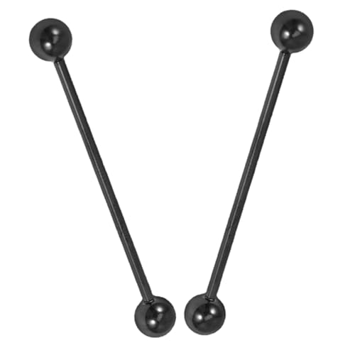 CLISPEED 2 Stück Long Barbell Ohrstecker mit Electroplating Langlebig Elegant Sicher für Damen Komfortabel Modisch für Ohrknorpel Geeignet von CLISPEED