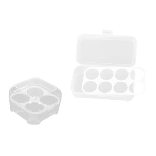 CLISPEED 2 Stück Make Up Schwamm Aufbewahrungsbox mit Staubschutzdeckel und Fächer Organizer aus Robustem Material Kompakt Leicht Großvolumig für Kosmetik Praktisch und Platzsparend von CLISPEED