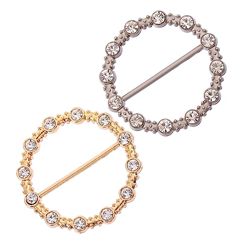 CLISPEED 2 Stück Metall Schalschnallen für Damen Shirt Clips mit Imitationsdiamanten Dekorative Clips für Hochzeiten Partys und Alltag CLISPEED 2 Stück Metall Schalschnallen für Damen Shirt Clips mit Imitationsdiamanten Dekorative Clips für Hochzeiten Partys und Alltag von CLISPEED