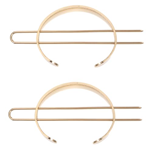 CLISPEED 2 Stück Metall haarstab Gold Feder Design Leichter Haar dutt halter Langlebig und Elegant für Hochzeit Alltag und Besondere Anlässe als Geschenk für Damen von CLISPEED