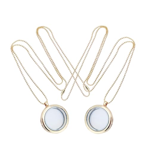 CLISPEED 2 Stück Mini Fotoanhänger Halskette Rundes Glas Medaillon DIY Schmuck Damen Personalisierte Kette Muttertagsgeschenk Bild Gravur Anhänger CLISPEED 2 Stück Mini Fotoanhänger Halskette Rundes Glas Medaillon DIY Schmuck Damen Personalisierte Kette Muttertagsgeschenk Bild Gravur Anhänger von CLISPEED