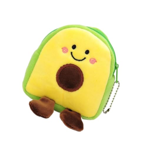 CLISPEED 2 Stück Mini Geldbörse Avocado Design Teiliges aus Langlebigem Material Cartoon Münzfach und Lippenstifthalter Kompakte Tragbare Geldtasche für Damen für Alltag Reisen und von CLISPEED