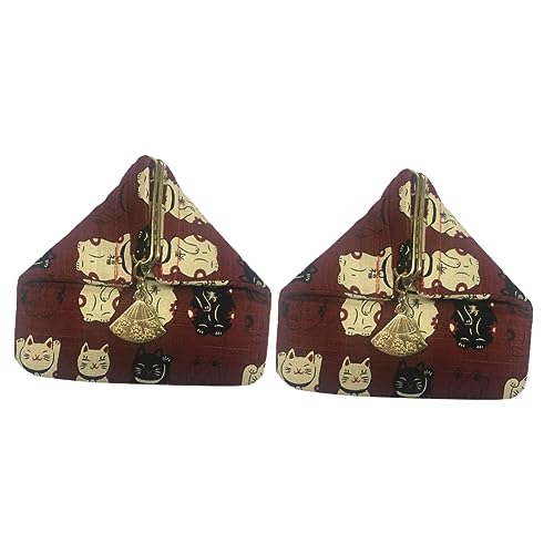 CLISPEED 2st Mini-Tasche Brieftasche Geldbörse Kleines Münztäschchen Aufbewahrungstasche Für Kleinigkeiten Dreieckige Tasche von CLISPEED