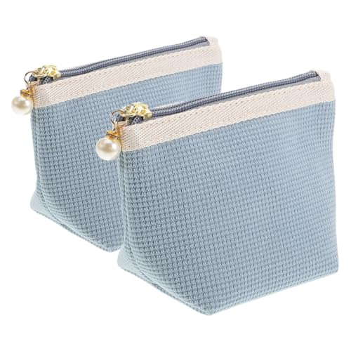 CLISPEED 2 Stück Mini Make up Tasche für Damen Kleine Lippenstift Aufbewahrungstasche aus Weichem Wasserabweisendem Cordstoff Kompakter Reise Organizer für Kosmetik Praktisch und Tragbar von CLISPEED