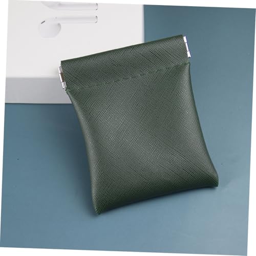 CLISPEED 2 Stück Mini Portemonnaie aus PU Material Kleines Münzfach Wasserabweisend Kartenetui Kompakt für Kleingeld Ohrhörer und Bargeld Praktische Kleine Geldbörse Grün von CLISPEED