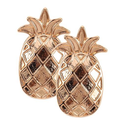 CLISPEED 2 Stück Modische Ananas Broschen Set aus Langlebiger Zinklegierung Vielseitige Anstecknadeln für Mantel Revers Schal Clips und Pullover Leichte Tropische Schmuckaccessoires für von CLISPEED