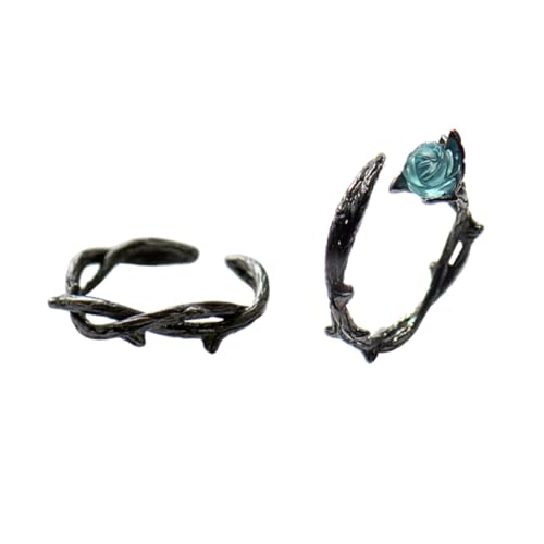 CLISPEED 2 Stück Offene Partner Ringe Rosendekorative Finger Schmuck Verstellbar für Geburtstag Festival und Verlobung CLISPEED 2 Stück Offene Partner Ringe Rosendekorative Finger Schmuck Verstellbar für Geburtstag Festival und Verlobung von CLISPEED