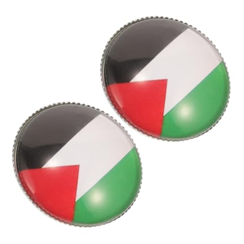 CLISPEED 2 Stück Palästina Flaggenbrosche Teiliges Metall Anstecknadel für Hemd Hut Anzug Modisches Accessoire Stilvolle Detailreiche Verarbeitung Elegantes für Modebewusste von CLISPEED