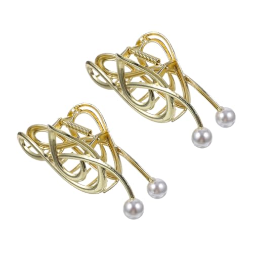 CLISPEED 2 Stück Perlen Haarspangen Musiknoten Haarclips für Damen Große Haarklammern aus Elegant und Langlebig von CLISPEED