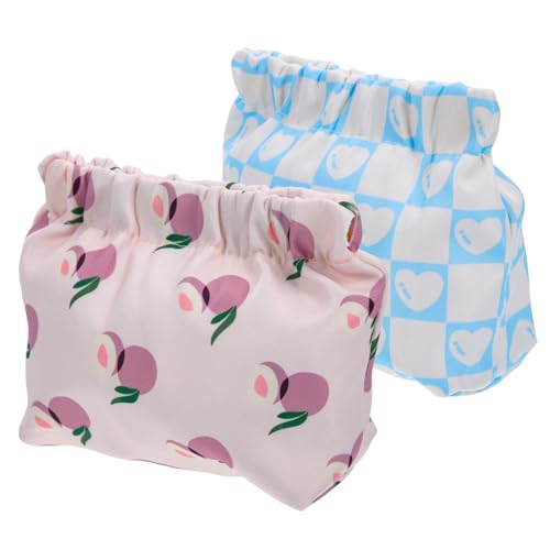 CLISPEED 2 Stück Praktische Kosmetiktasche Klein Lippenstift Organizer Leichte Schminktasche Handtasche Reise Make Up Aufbewahrungstasche mit Reißverschluss für Damen Unterwegs von CLISPEED