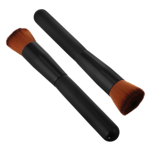 CLISPEED 2 Stück Professioneller Flacher Foundation Pinsel mit Weichen Borsten zur Haut für Flüssiges Make Up und Koreanisches Contouring Langlebig und Leicht zu Reinigen von CLISPEED