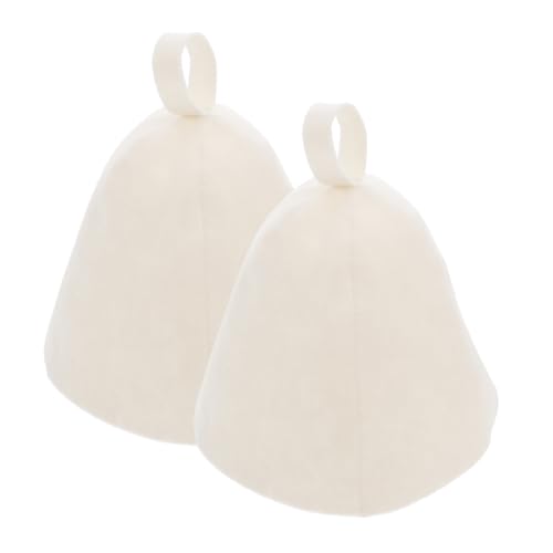 CLISPEED 2 Stück Leichte Sauna Hüte Wärmedämmung Tragbare Filz Saunahaube Dicke Haube für Herren und Damen Feuchtigkeitsabsorbierend für Saunazubehör und Wellness von CLISPEED