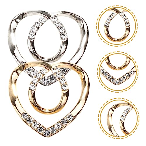 CLISPEED 2 Stück Schalring aus Hochwertiger Legierung Eleganter Kleidungsclip für T Shirt und Seidenschal Vielseitiger Cardigan und Dress Buckle Modischer Halter für Damen Langlebig und von CLISPEED