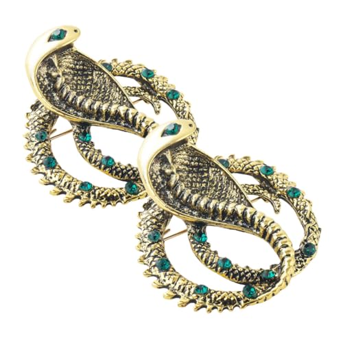 CLISPEED 2 Stück Schlangenförmige Broschen mit Strass Anstecknadel für Frauen Eleganter Schmuck für Besondere Anlässe als zu Weihnachten Geburtstagen oder Hochzeiten von CLISPEED