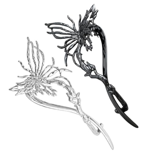 CLISPEED 2 Stück Schmetterlings Haarspange Haarklammern Damen Haarknoten Accessoire Leicht Langlebig Stilvoll für Party Hochzeit Alltag von CLISPEED