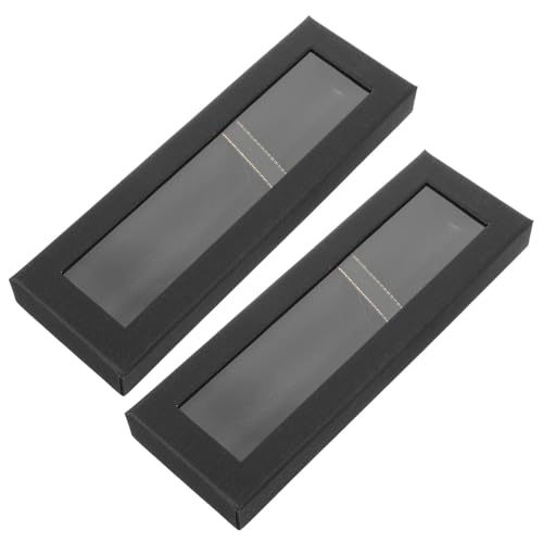 CLISPEED 2 Stück Schwarze Langlebige Papier Silk Füllfederhalter Geschenkboxen mit Design Multifunktionale Stiftetuis für Kugelschreiber Bleistifte Pinsel Praktische Aufbewahrung und von CLISPEED