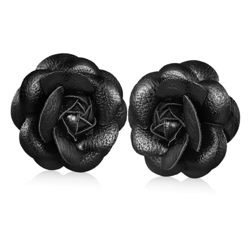 CLISPEED 2 Stück Schwarze Satinblumen Schuhclips Handgenäht Elegante Schuhdekoration für Damen Braut High Heels Sandalen und Stiefel Einfach Anzubringen Dauerhaft und Stilvoll von CLISPEED