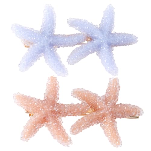 CLISPEED 2 Stück Seestern Haarklammern und Stilvolle Haarspangen für Besondere Anlässe Einzigartige Haaraccessoires für Damen Langlebig und Elegant für Jede Gelegenheit von CLISPEED