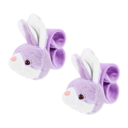 CLISPEED 2 Stück Slap Armband mit Kaninchen Motiv Niedliches Partyspielzeug für Einfach Anzulegende Tier Armbänder als und Dekoration für Geburtstags und Dschungelpartys von CLISPEED