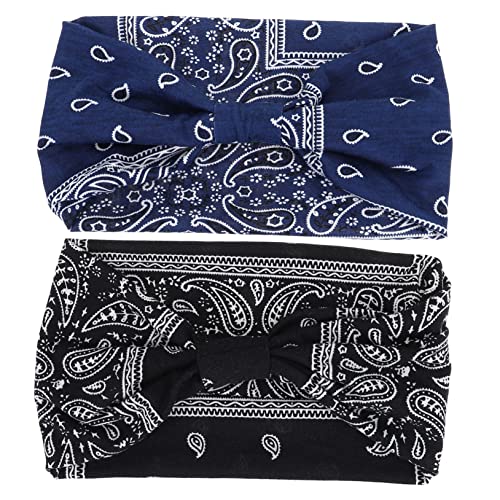 CLISPEED 2st Stirnband Sporthaarbänder Für Mädchen Bandana-stirnbänder Bandeau-stirnbänder Yoga-haarschleife Böhmische Haarbänder Haarband Dehnen Knopf Fräulein Stoff Blumen Elastisch von CLISPEED