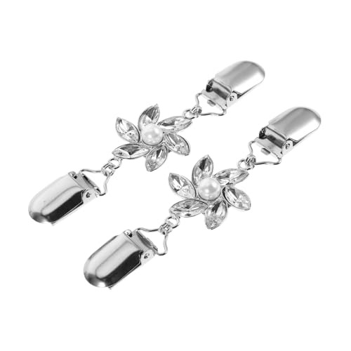 CLISPEED 2 Stück Strass Schalclips aus Zinklegierung Multifunktionale Halstuch Kleid accessoires für Damen Glitzernde Kristallbroschen für Hochzeiten Partys und Festliche Anlässe von CLISPEED