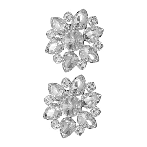 CLISPEED 2 Stück Strass Schuhschnallen Abnehmbare Schuhclips Legierung für Damen Dekorative Schuhaccessoires für Hochzeiten und Partys von CLISPEED