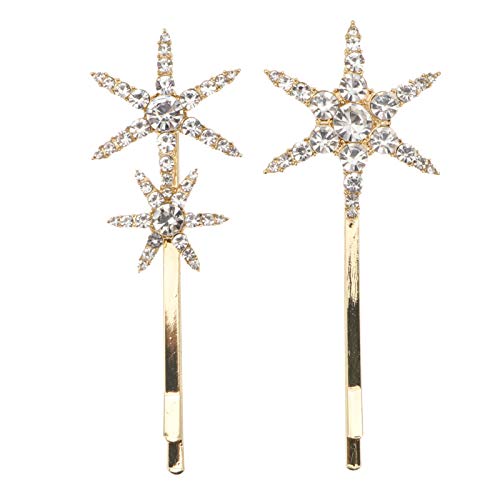 CLISPEED 2stücke Haarschmuck Mit Strass Stern Haarspangen Für Damen Für Partys Hochzeiten Und Besondere Anlässe Langlebig Verblassend Glänzende Verzierungen Für Jeden Look von CLISPEED