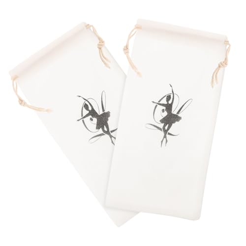 CLISPEED 2 Stück Teiliges Ballettschuh aufbewahrungsbeutel mit Kordelzug Verschleißfest Tragbar für Damen und Mädchen Vielseitiger Tanzschuh Organizer für Reisen und Training von CLISPEED