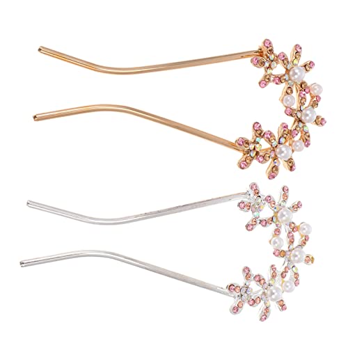 CLISPEED 2 Stück Teiliges Braut Haarschmuck U förmige Perlen Strass Haarnadeln Hochzeit Kopfschmuck Damen Mädchen Eleganter Haarschmuck für Festliche Anlässe von CLISPEED
