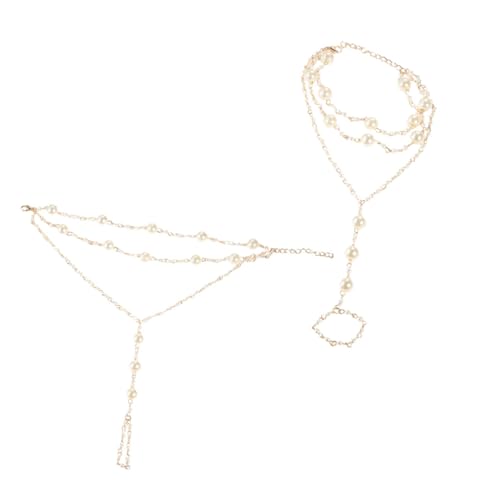 CLISPEED 2 Stück Teiliges Damen Fußkettchen mit Perlen Elegantes Mehrlagiges Strand schmuckaccessoire Modische Knöchelketten für Alltag Party Hochzeit und Urlaub von CLISPEED