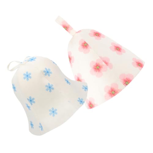 CLISPEED 2 Stück Teiliges Filz Sauna Hut Dicke Atmungsaktive Saunamütze zum Hitzeschutz und Saugfähiger Filz Badekappen Ersatz für Damen und Herren für Sauna und Wellnessanwendungen von CLISPEED