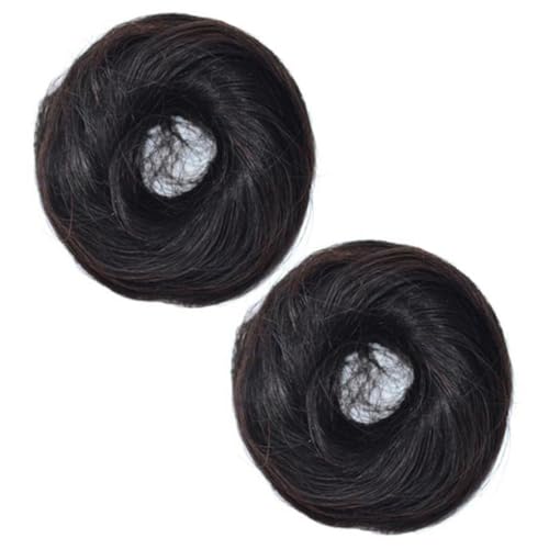 CLISPEED 2 Stück Teiliges Haardutt Natürlicher Farbton Flexibler Haar Donut Haargummi Einfach zu Bedienen Geeignet für Damen und Mädchen für Partys Hochzeiten Alltag und Schnelle von CLISPEED