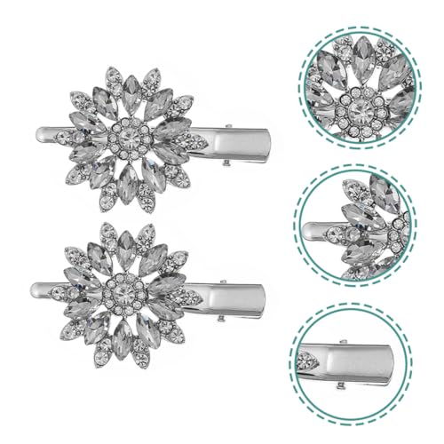 CLISPEED 2 Stück Teiliges Haarklammern mit Funkelnden Strasssteinen Stilvolle Blumen haarspangen Modische Allround haarnadeln für Damen für Partys Hochzeiten und Alltag von CLISPEED