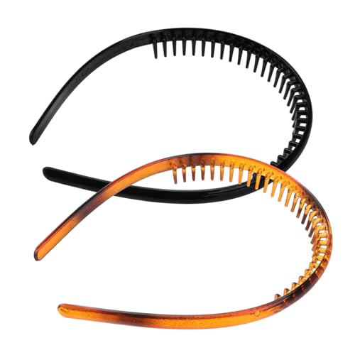 CLISPEED 2 Stück Teiliges Haarreif mit Zähnen Rutschfeste Haarbänder für Damen Modisches Haaraccessoire für Täglichen Gebrauch und Besondere Anlässe Glänzendem und Schildpatt CLISPEED 2 Stück Teiliges Haarreif mit Zähnen Rutschfeste Haarbänder für Damen Modisches Haaraccessoire für Täglichen Gebrauch und Besondere Anlässe Glänzendem und Schildpatt von CLISPEED