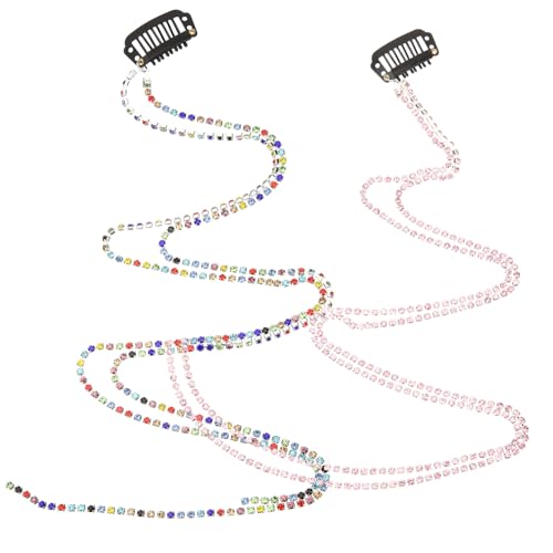 CLISPEED 2 Stück Teiliges Haarschmuck Frauen Glänzende Haarketten mit Quasten Haarklammern für Pferdeschwanz und Lange Frisuren Modische Accessoires für Hochzeit Party und Alltag von CLISPEED